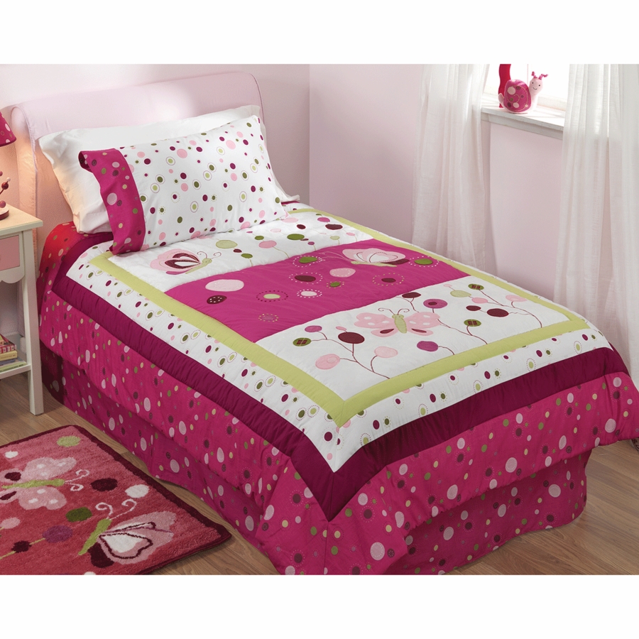 Lambs & Ivy Raspberry Swirl 2 Piece Twin Set