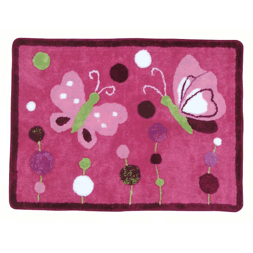 Lambs & Ivy Raspberry Swirl Rug