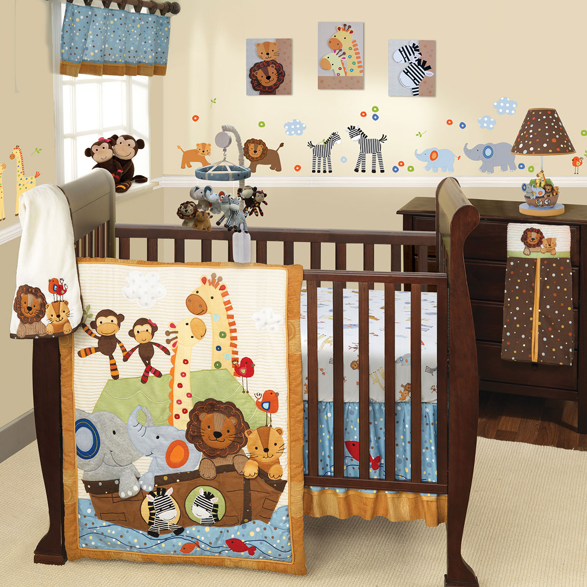 Lambs & Ivy S.S. Noah 5 Piece Crib Bedding Set
