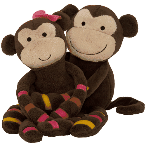 Lambs & Ivy S.S. Noah Momo & Mimi Plush Monkeys (Set of 2)
