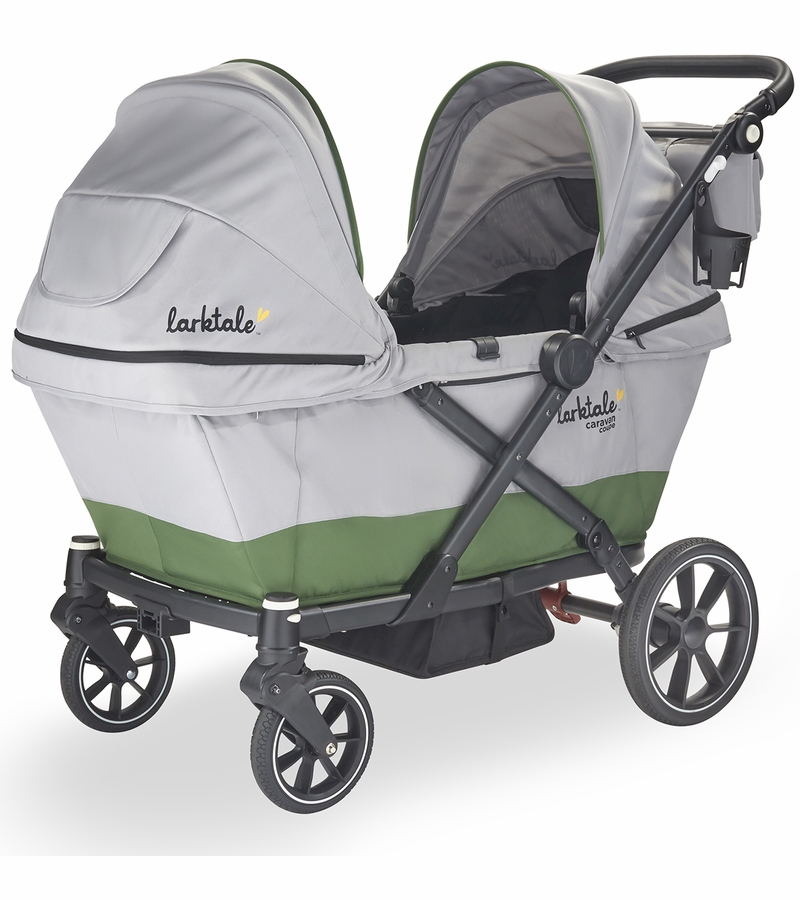 Larktale Caravan Coupe (2 Seater) Stroller Wagon Gray/Green