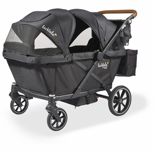 Larktale Caravan Coupe Quad (4 Seater) Stroller Wagon - Byron Black