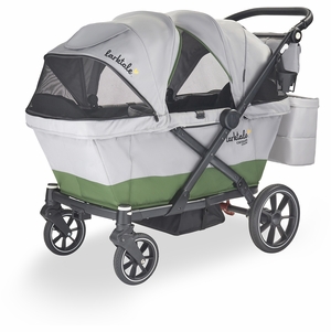 Larktale Caravan Coupe V2 (2 Seater) Stroller Wagon - Gray / Green
