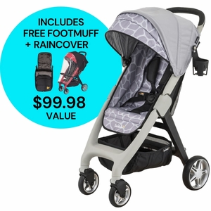 Larktale Chit Chat Compact Stroller Winter Bundle - Nightcliff Stone / Black