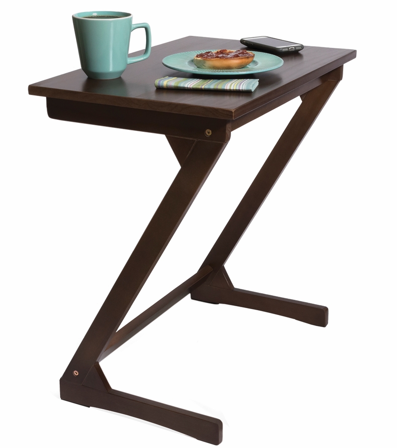 Lipper International Wooden Zig Zag Table - Walnut