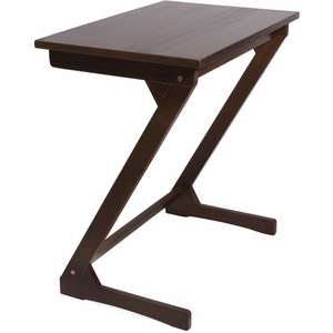 Lipper International Wooden Zig Zag Table - Walnut