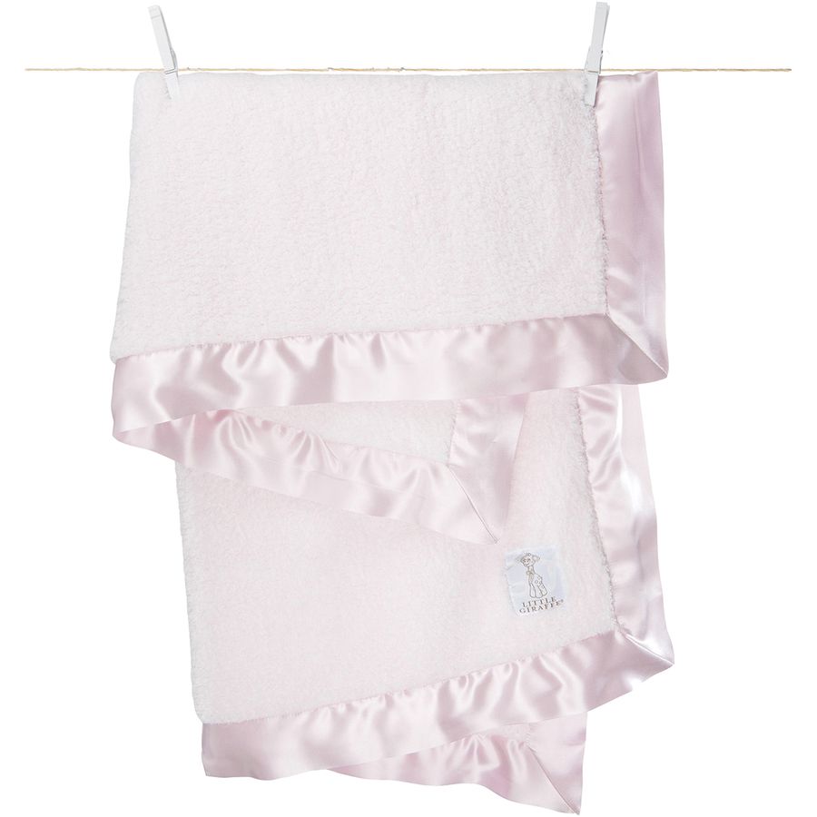 Little Giraffe Chenille Blanket in Pink