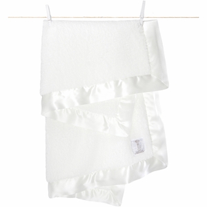 Little Giraffe Chenille Blanket in White