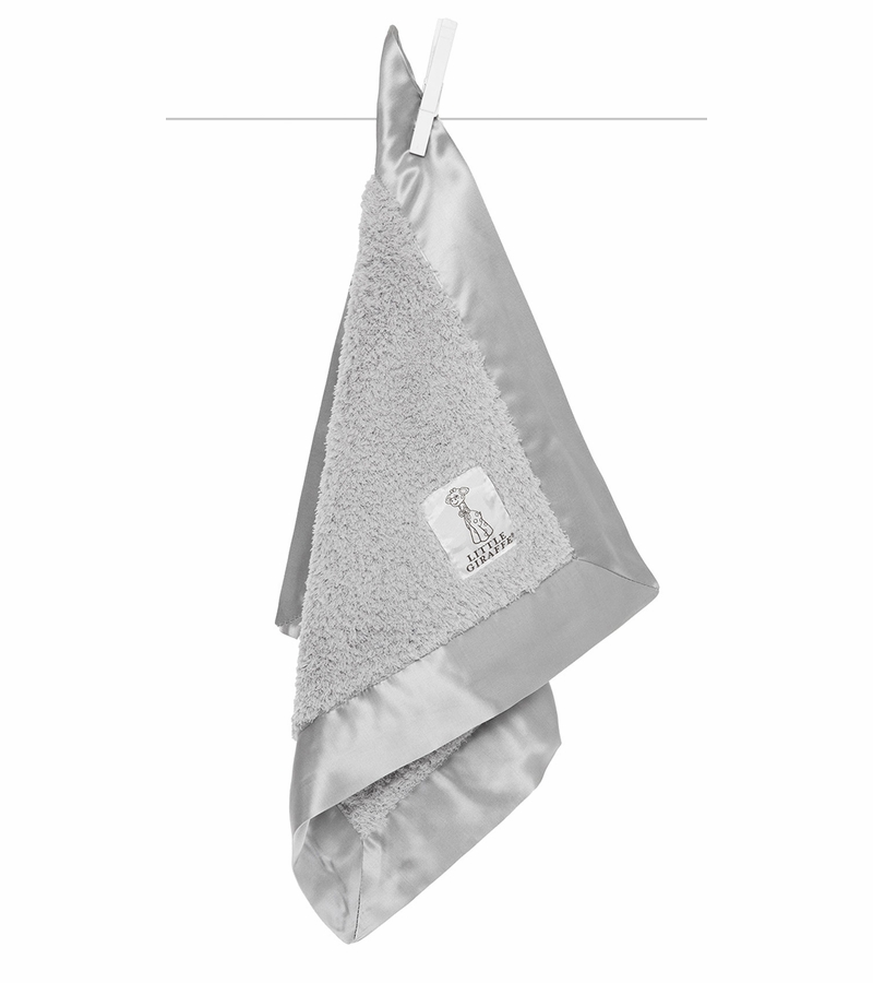 Little Giraffe Chenille Blanky Silver