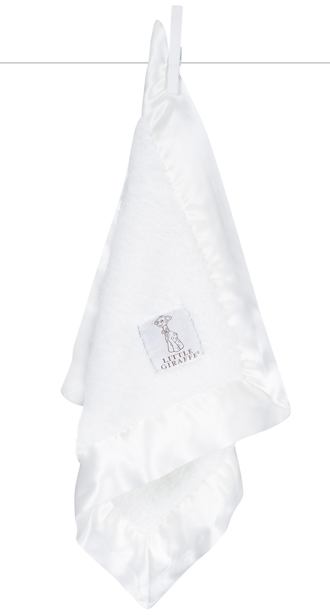 Little Giraffe Chenille Blanky - White