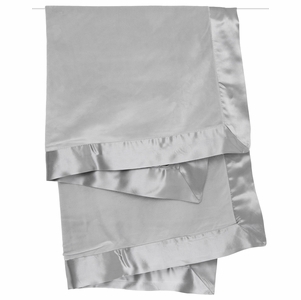 Little Giraffe Velvet Deluxe Baby Blanket - Silver