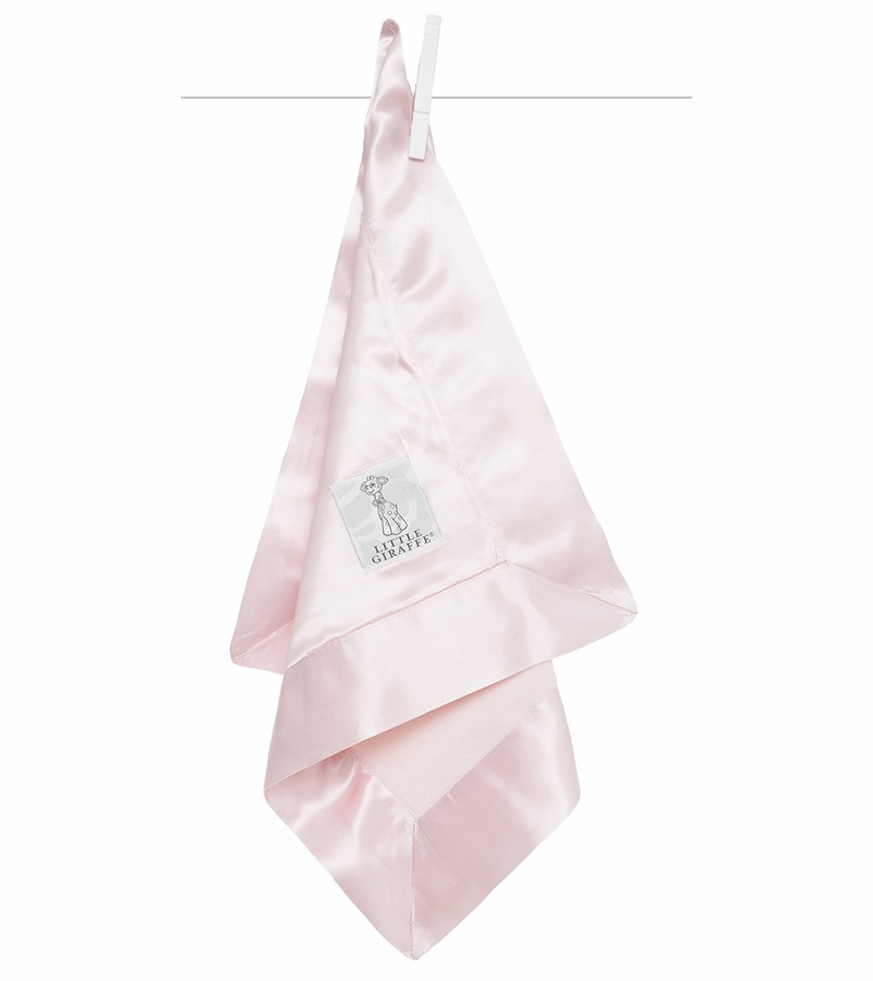 Little Giraffe Velvet Deluxe Blanky Pink