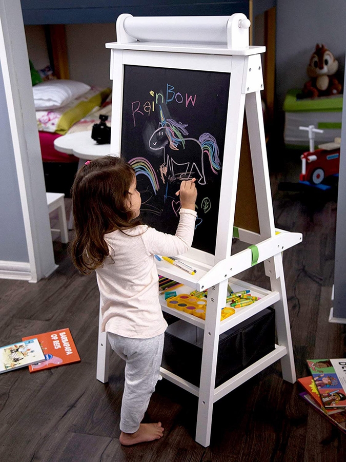 Little Partners Deluxe Art Easel Center Soft White