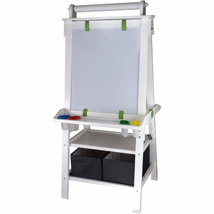 Little Partners Deluxe Art Easel Center - Soft White