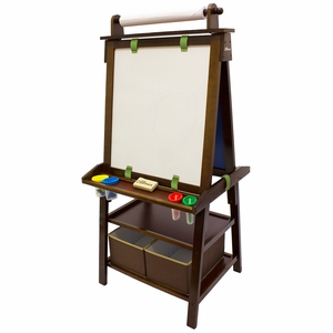 Little Partners Deluxe Learn 'N Play Art Center Easel - Espresso