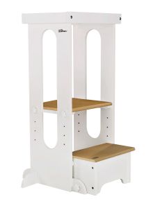 Little Partners Explore N Store Learning Tower - Soft White w/Natural Platform
