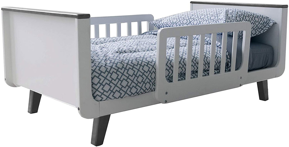 Little Partners MOD Toddler Bed White & Earl Grey