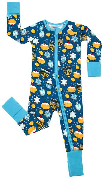 Little Sleepies Bamboo Viscose Zippy - Hanukkah Sweets, 3 - 6 months