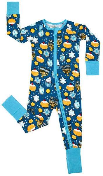 Little Sleepies Bamboo Viscose Zippy - Hanukkah Sweets, 6 - 12 months
