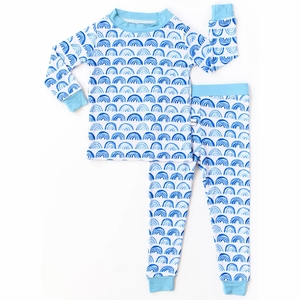 Little Sleepies Two-Piece Bamboo Viscose Pajama Set - Blue Rainbows, 18 - 24 months