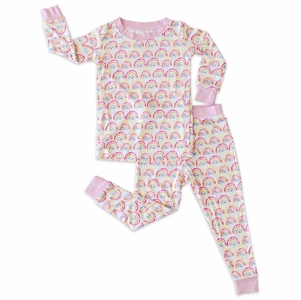 Little Sleepies Two-Piece Bamboo Viscose Pajama Set - Pastel Rainbows, 12 - 18 months
