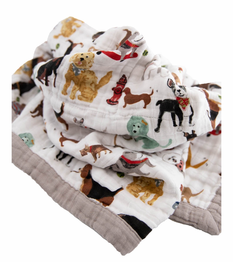 Little Unicorn Cotton Muslin Baby Blanket Woof