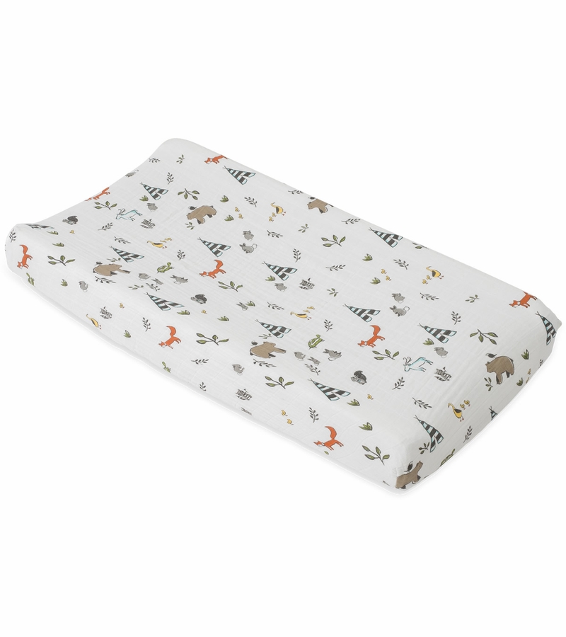 Little Unicorn Cotton Muslin Changing Pad Cover Forest Friends