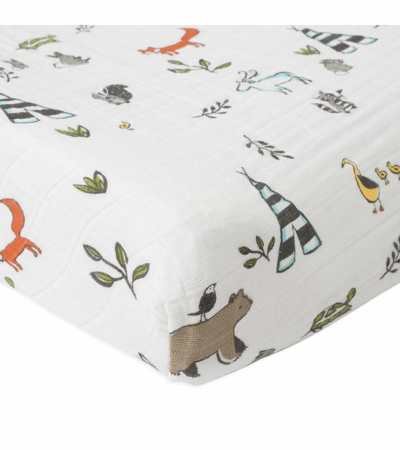 Little Unicorn Cotton Muslin Changing Pad Cover Forest Friends