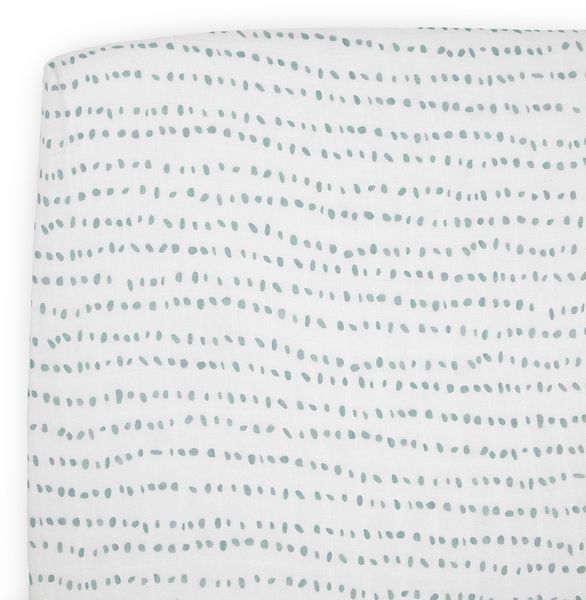 Little Unicorn Cotton Muslin Crib Sheet - Stone Stripe