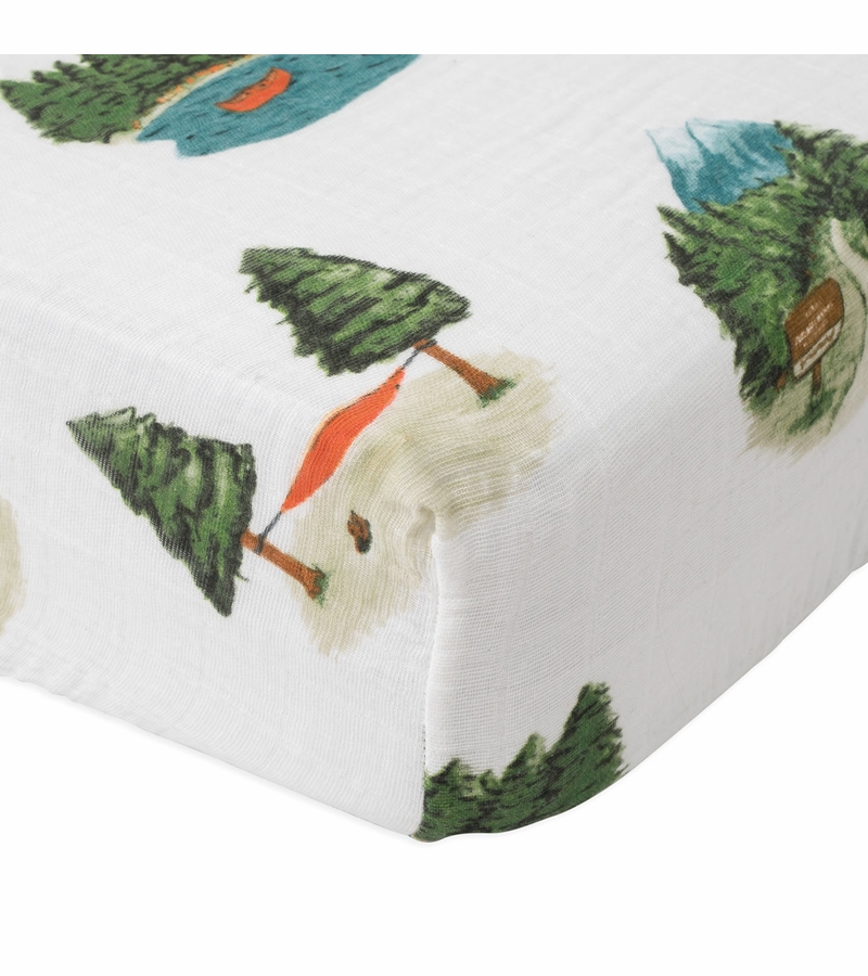 Little Unicorn Cotton Muslin Fitted Crib Sheet Happy Camper