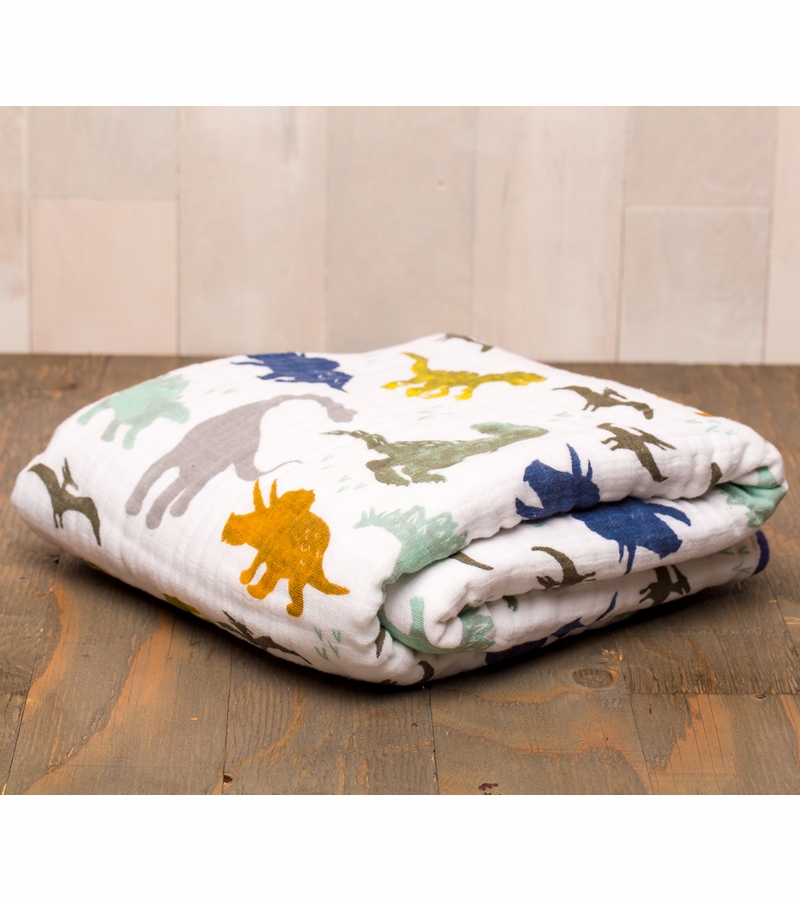 Little Unicorn Cotton Muslin Quilt Dino Friends