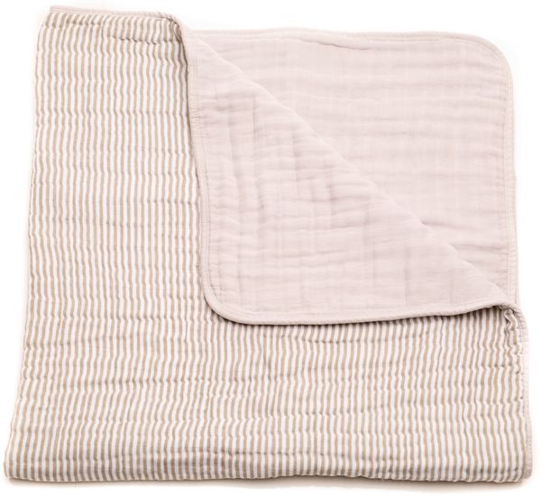 Little Unicorn Cotton Muslin Quilt Grey Stripe