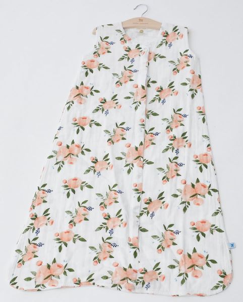 Little Unicorn Cotton Muslin Sleep Bag, Medium Watercolor Roses