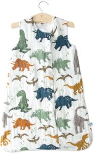 Little Unicorn Cotton Muslin Sleep Bag, Small - Dino Friends