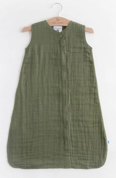 Little Unicorn Cotton Muslin Sleep Bag, Small - Fern