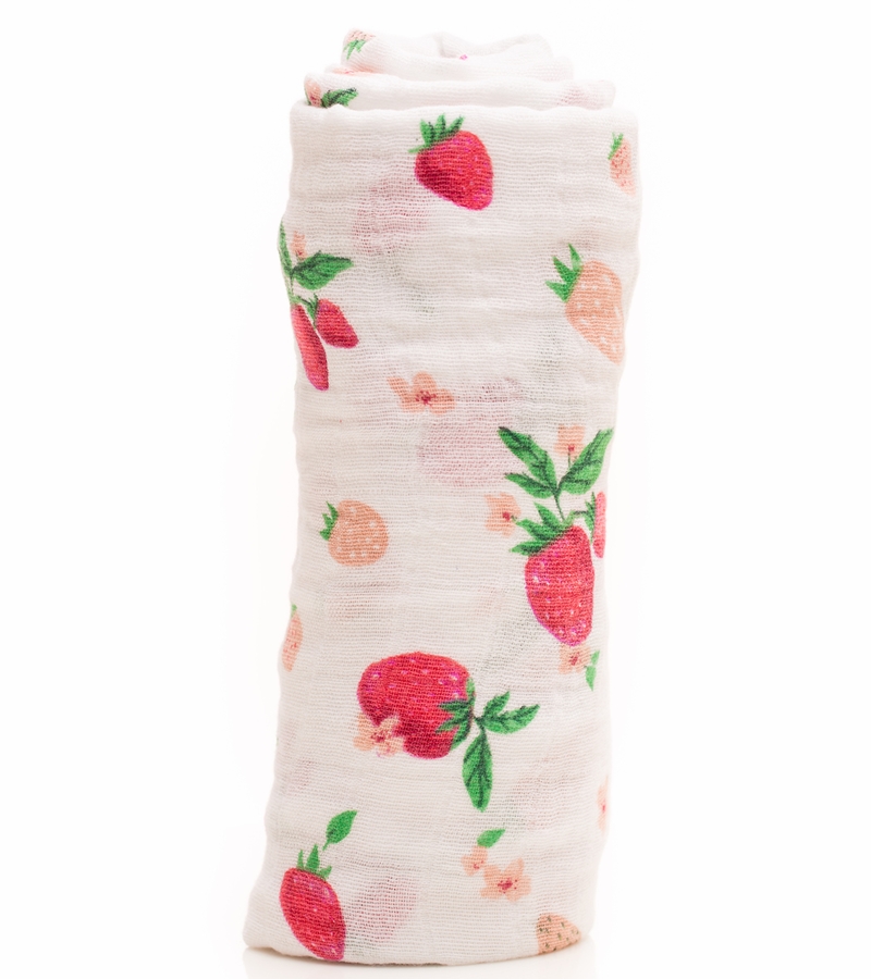 Little Unicorn Cotton Muslin Swaddle 3Pack Berry Lemonade