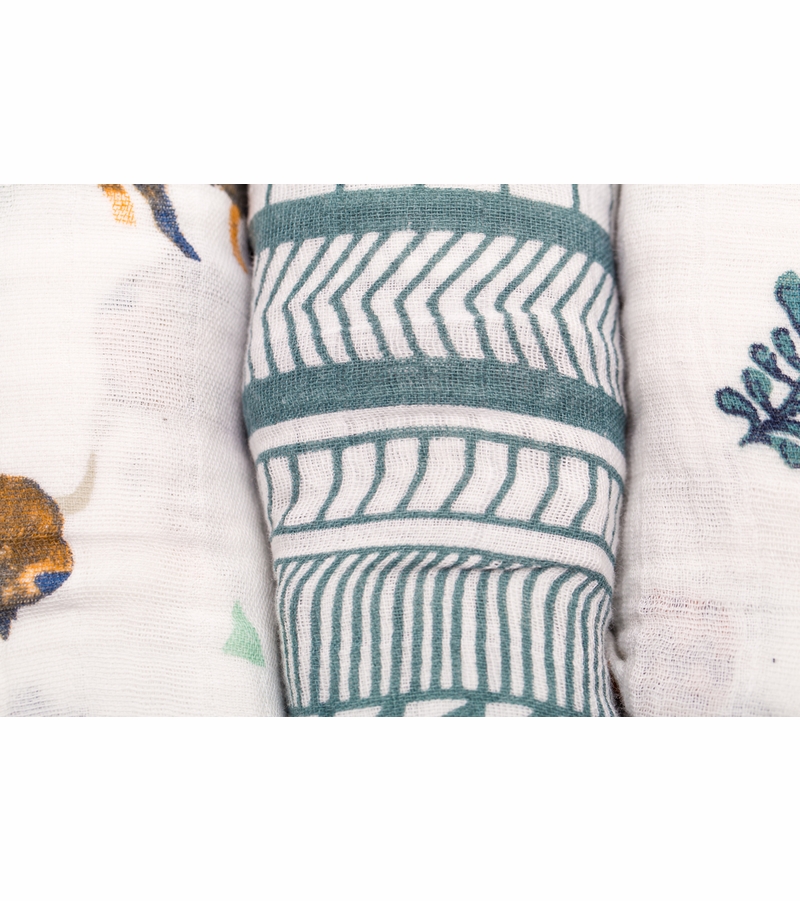 Little Unicorn Cotton Muslin Swaddle 3Pack Bison
