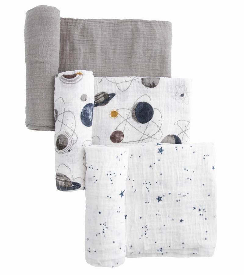 Little Unicorn Cotton Muslin Swaddle 3 Pack 2 Set