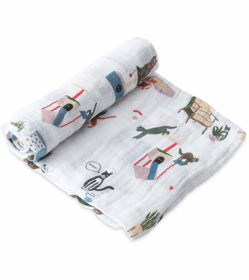 Little Unicorn Cotton Muslin Swaddle Meow