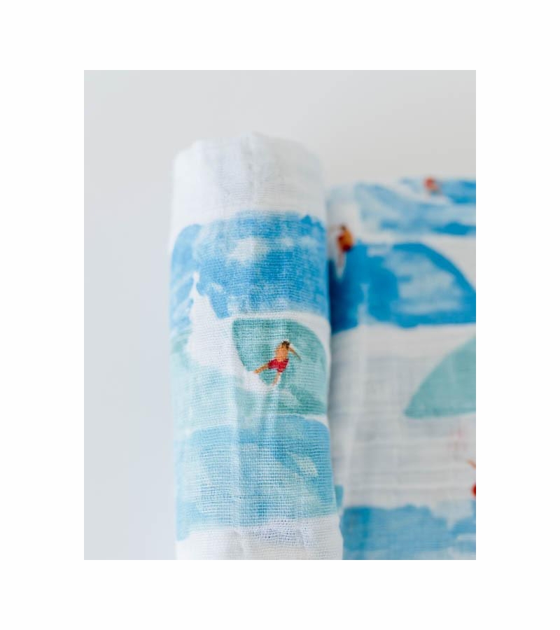 Little Unicorn Cotton Muslin Swaddle Surf
