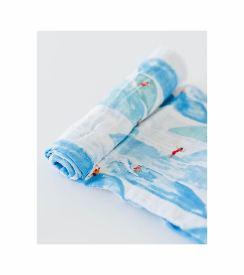 Little Unicorn Cotton Muslin Swaddle Surf