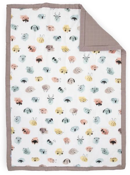 Little Unicorn Cotton Muslin Toddler Comforter - Watercolor Critters