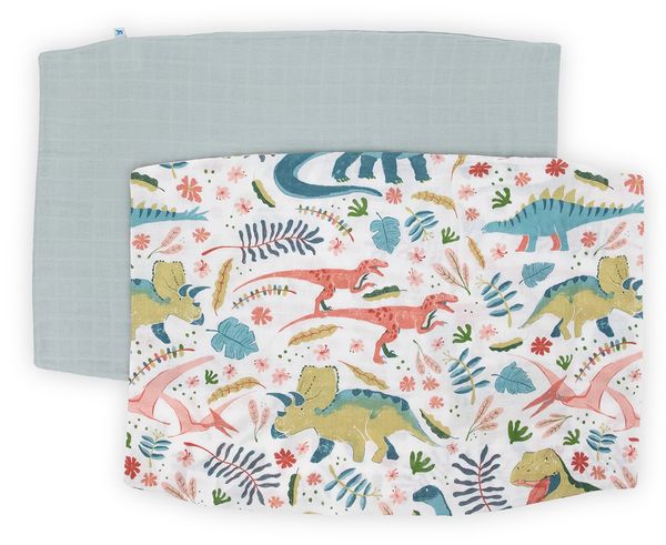 Little Unicorn Cotton Muslin Toddler Pillowcase, 2 Pack - Boho Dino