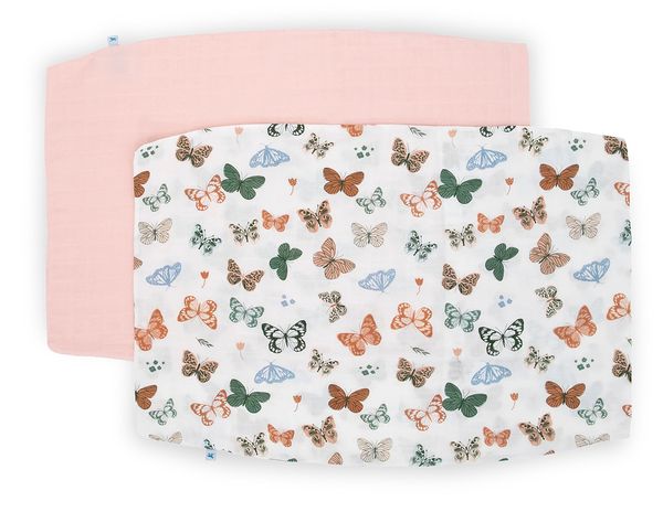 Little Unicorn Cotton Muslin Toddler Pillowcase, 2 Pack - Butterflies