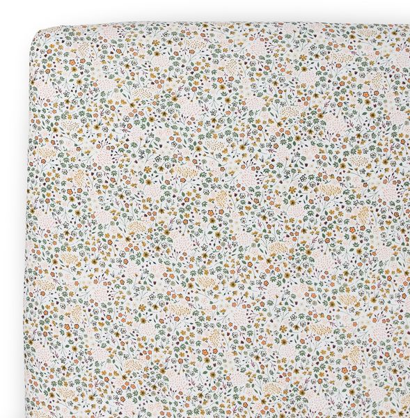 Little Unicorn Stretch Knit Crib Sheet - Pressed Petals