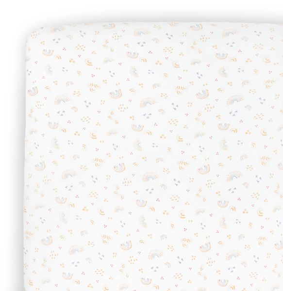 Little Unicorn Stretch Knit Crib Sheet - Rainbows