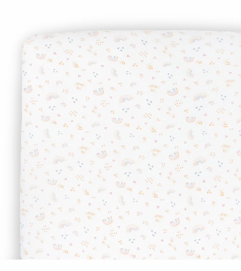 Little Unicorn Stretch Knit Crib Sheet Rainbows