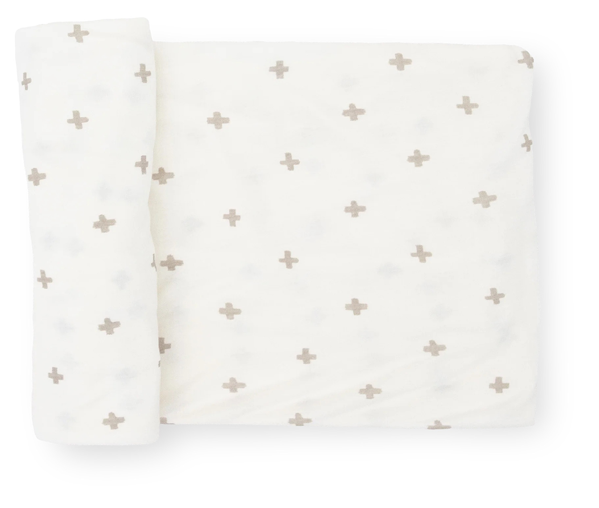 Little Unicorn Stretch Knit Swaddle Blanket - Grey Cross