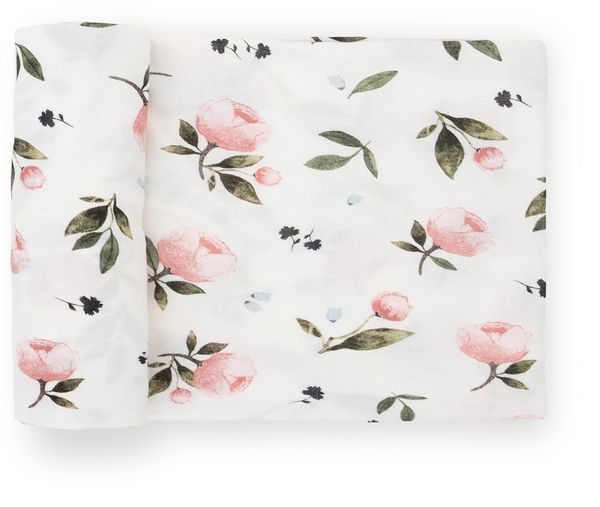 Little Unicorn Stretch Knit Swaddle Blanket - Watercolor Rose