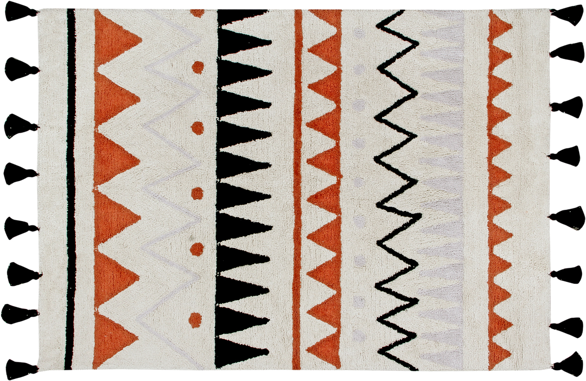 Lorena Canals Azteca Rug - Natural/Terracota (4' 7